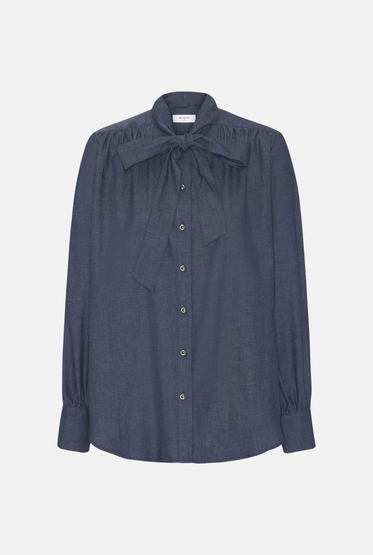 Denim shirt with tie Shirts & Blouses Mirto 