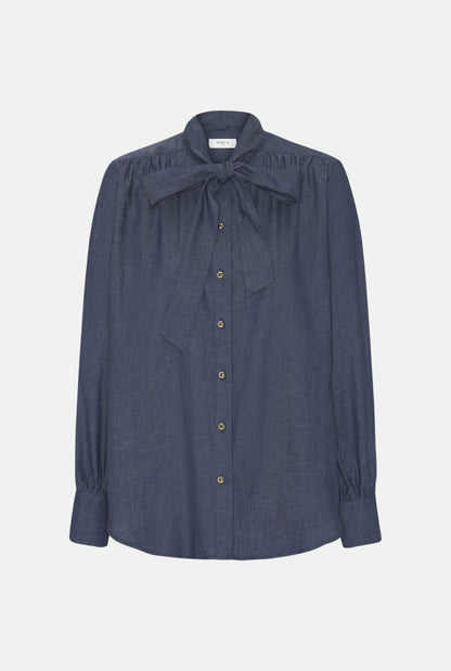 Denim shirt with tie Shirts & Blouses Mirto 