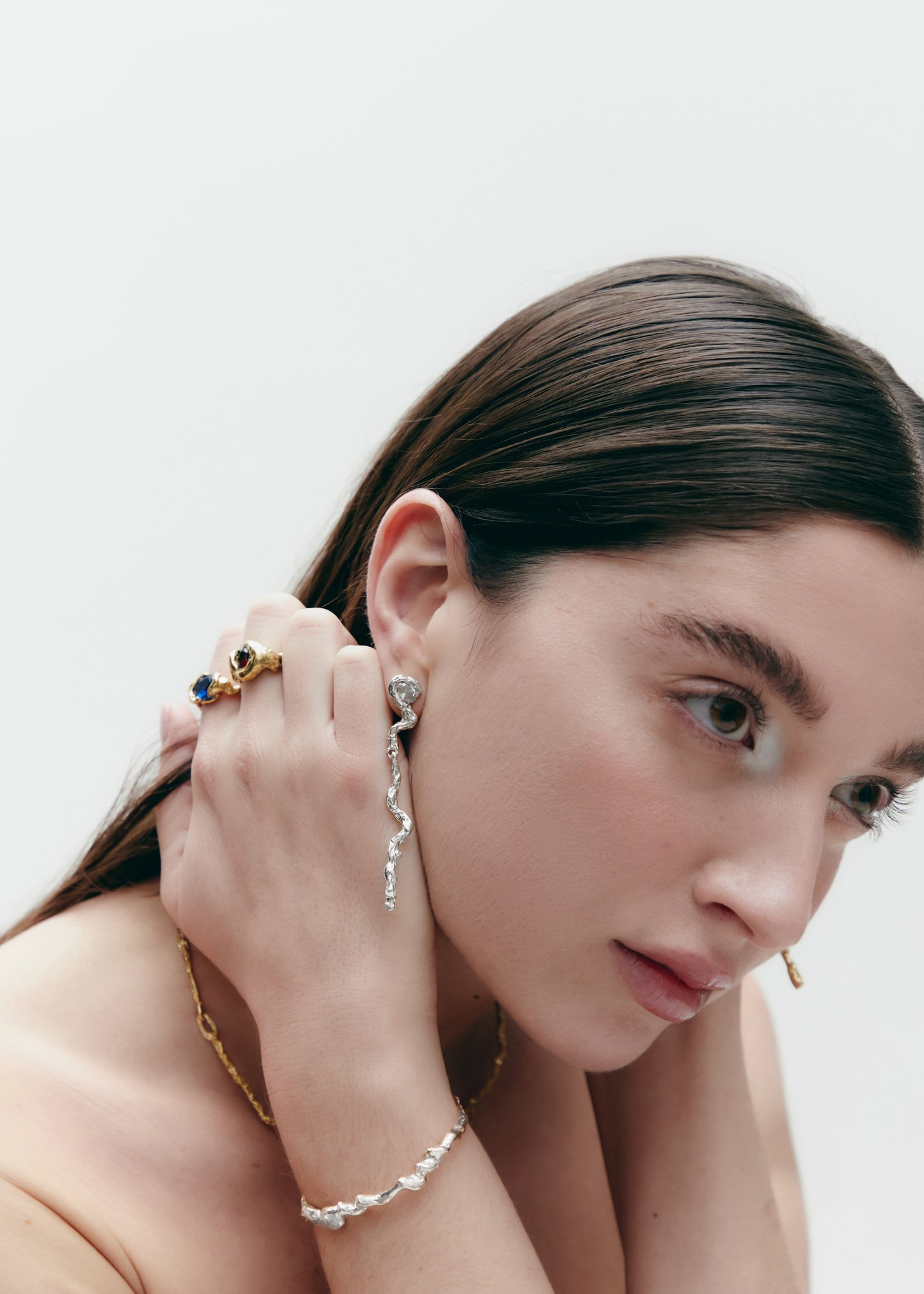 Deriva Earrings Silver Earrings Albert Coll 