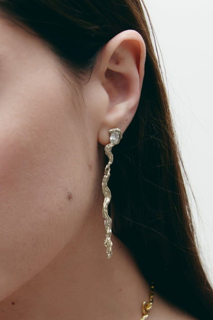 Deriva Earrings Silver Earrings Albert Coll 