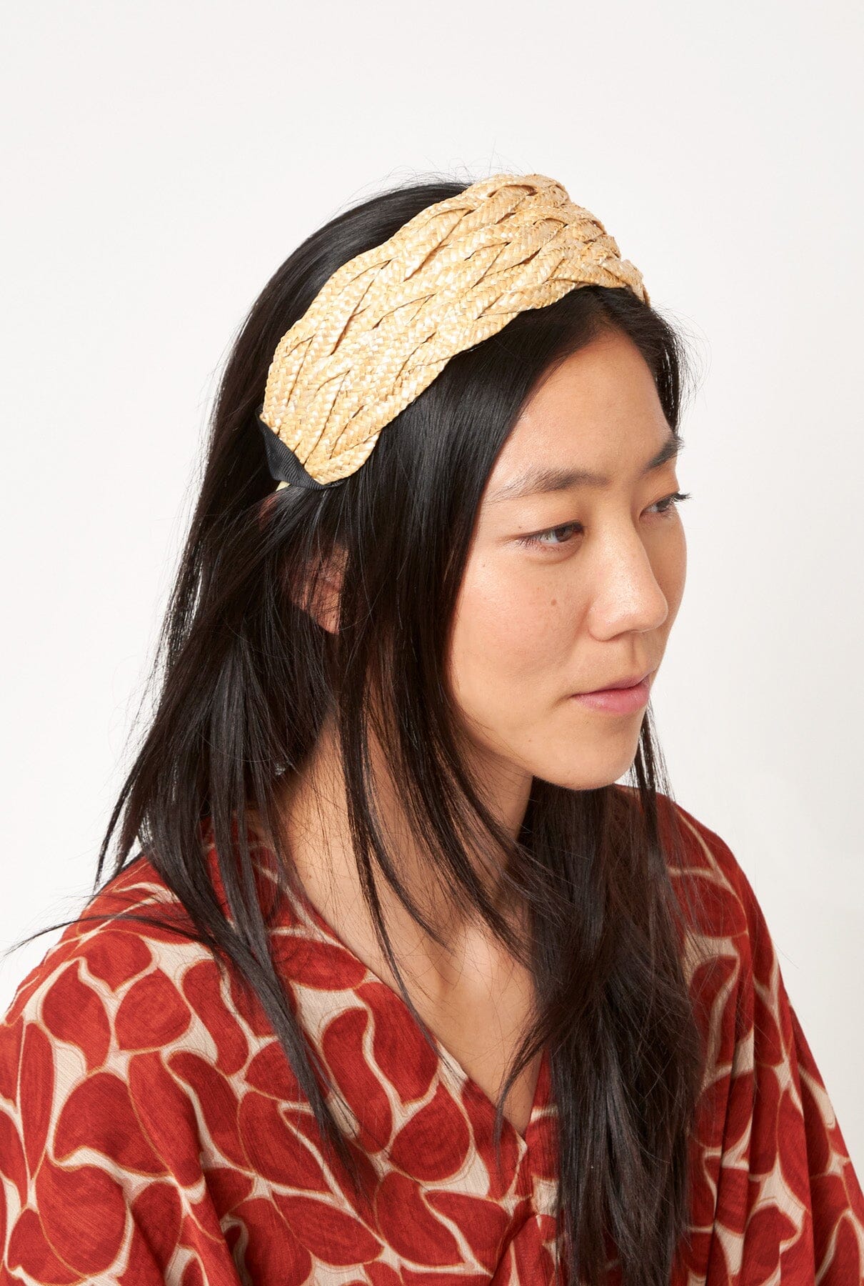 Diadema trenzada paja natural Headband Coterelle 