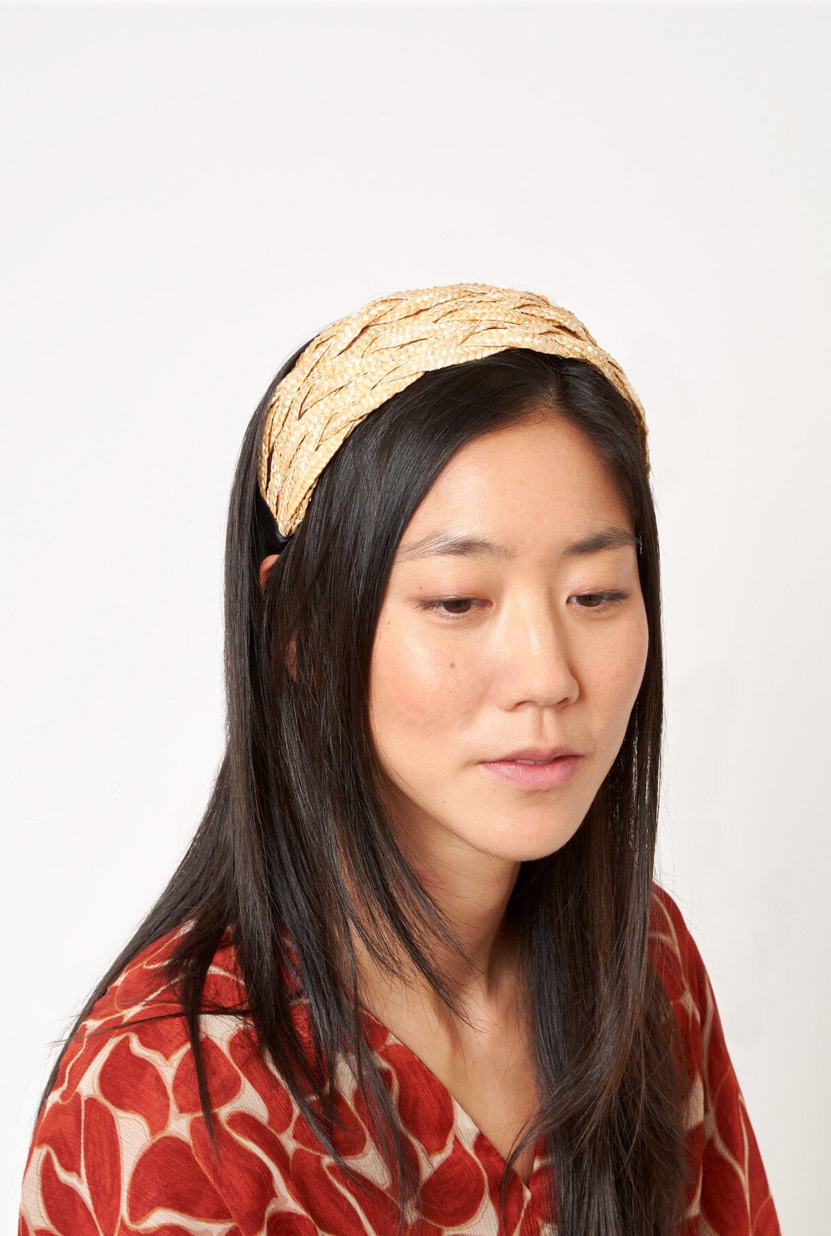 Diadema trenzada paja natural Headband Coterelle 