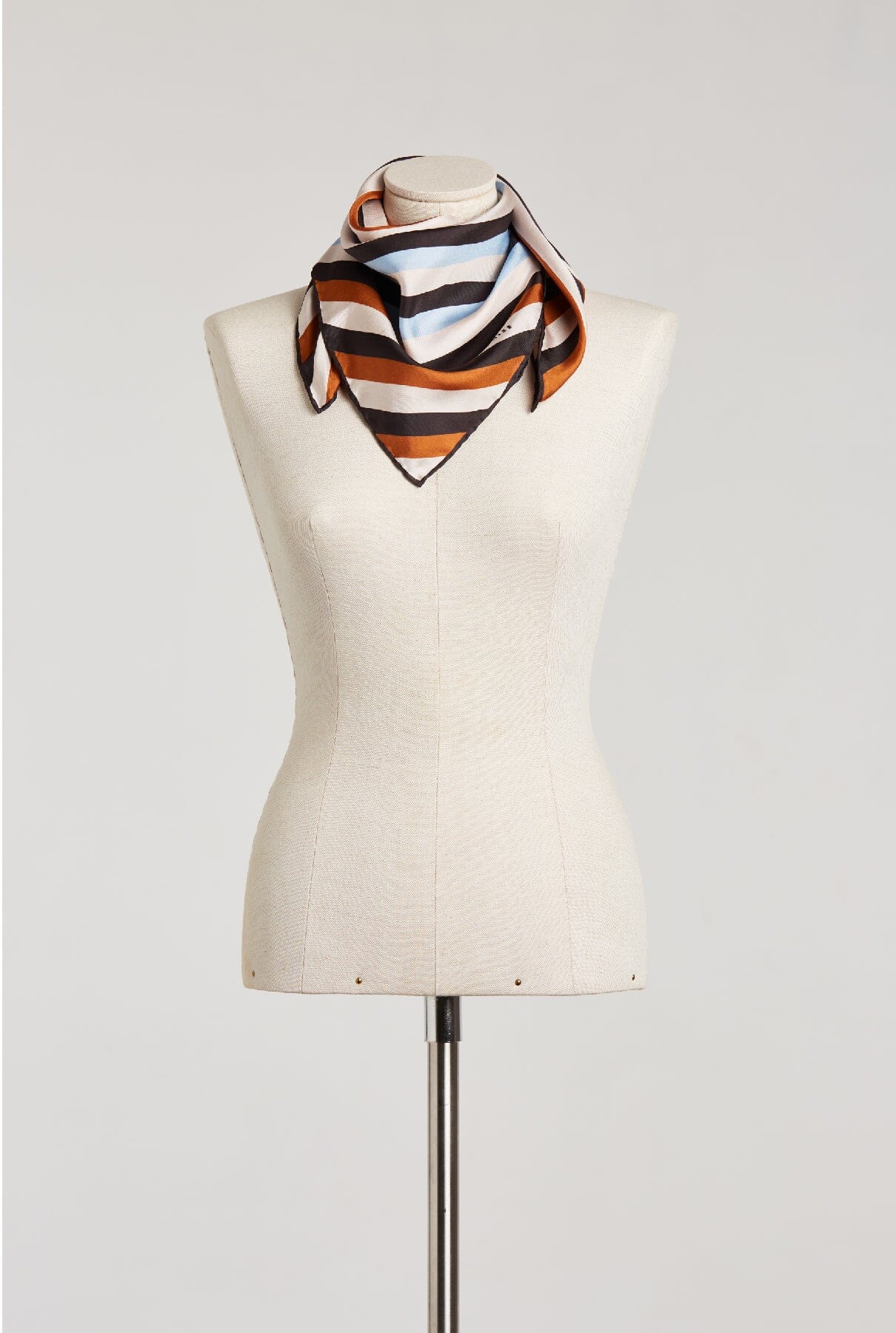 Diagonal stripe camel Foulards & Scarves Van Hise