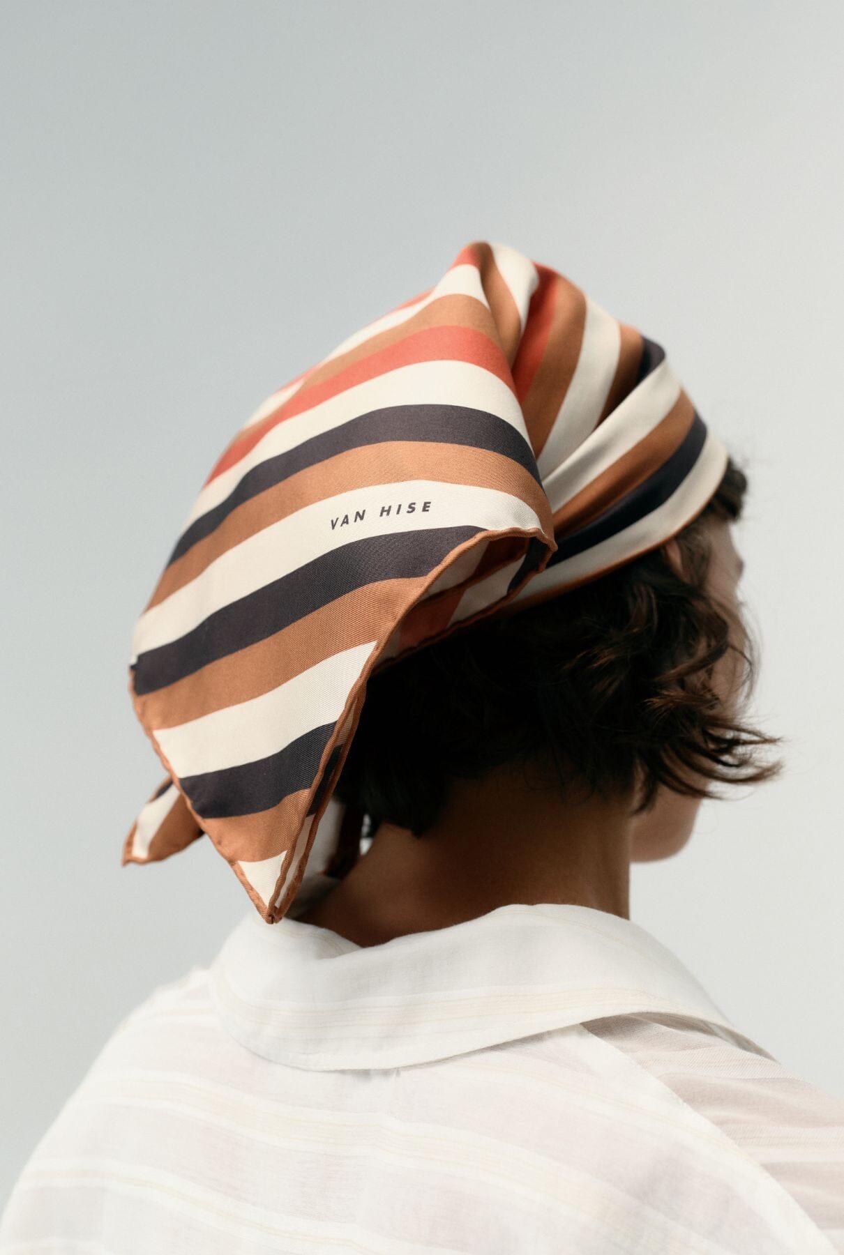 Diagonal Stripe orange Foulards & Scarves Van Hise 