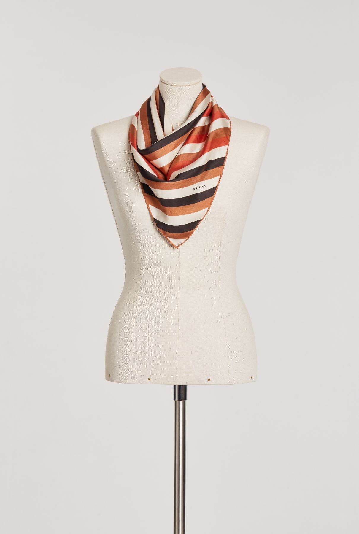 Diagonal Stripe orange Foulards & Scarves Van Hise 