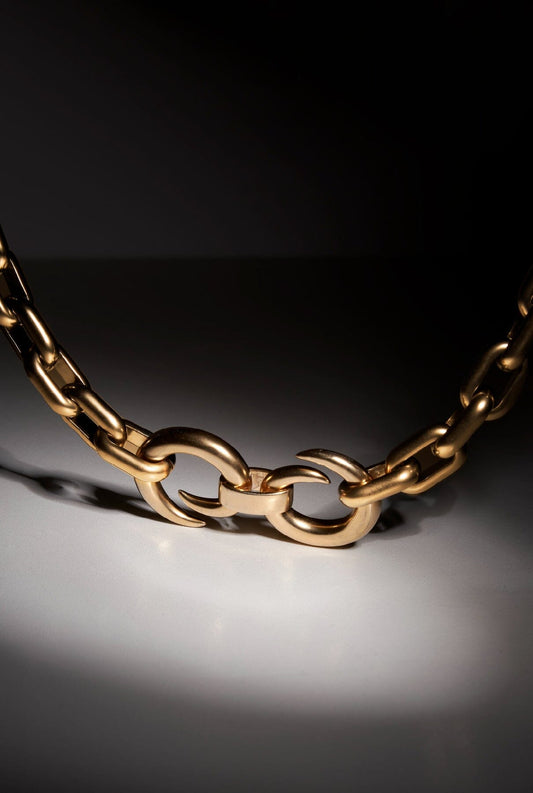 Double punk necklace gold Necklaces Crusset 