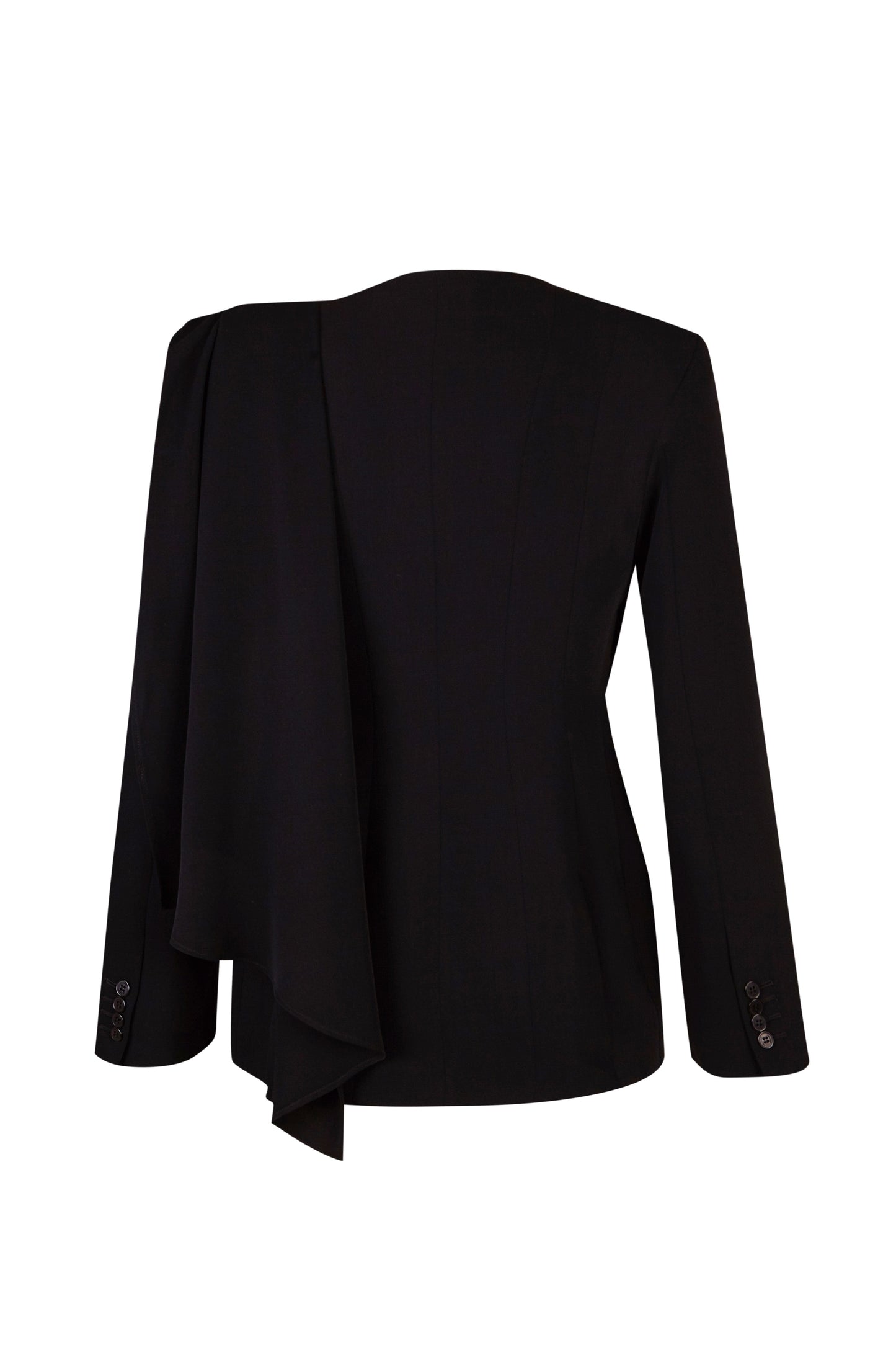 Draped Black Tailored Jacket Jackets PALOMO SPAIN 