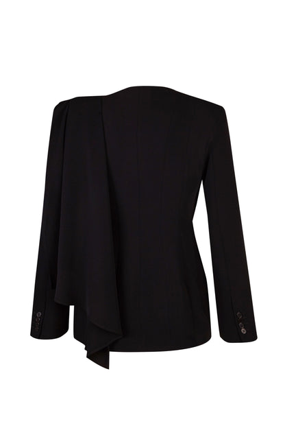 Draped Black Tailored Jacket Jackets PALOMO SPAIN 