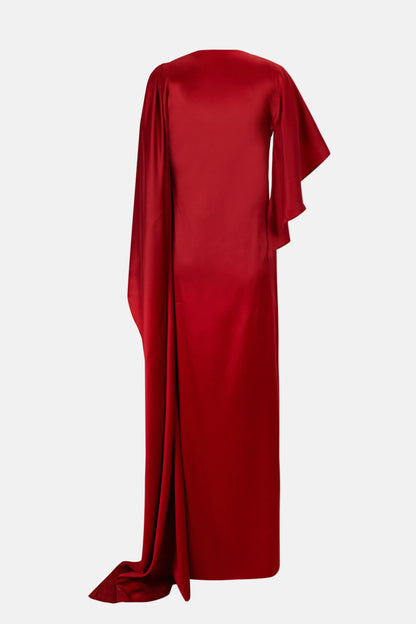 Draped Red Dress Dresses PALOMO SPAIN 