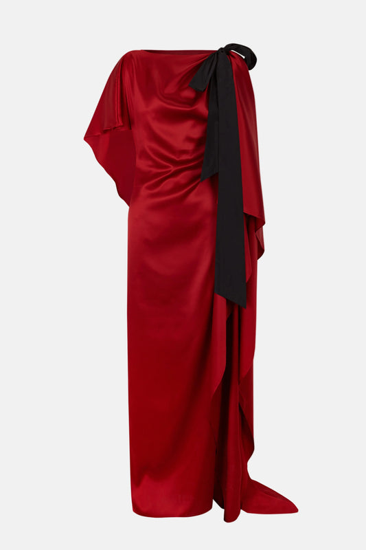 Draped Red Dress Dresses PALOMO SPAIN 