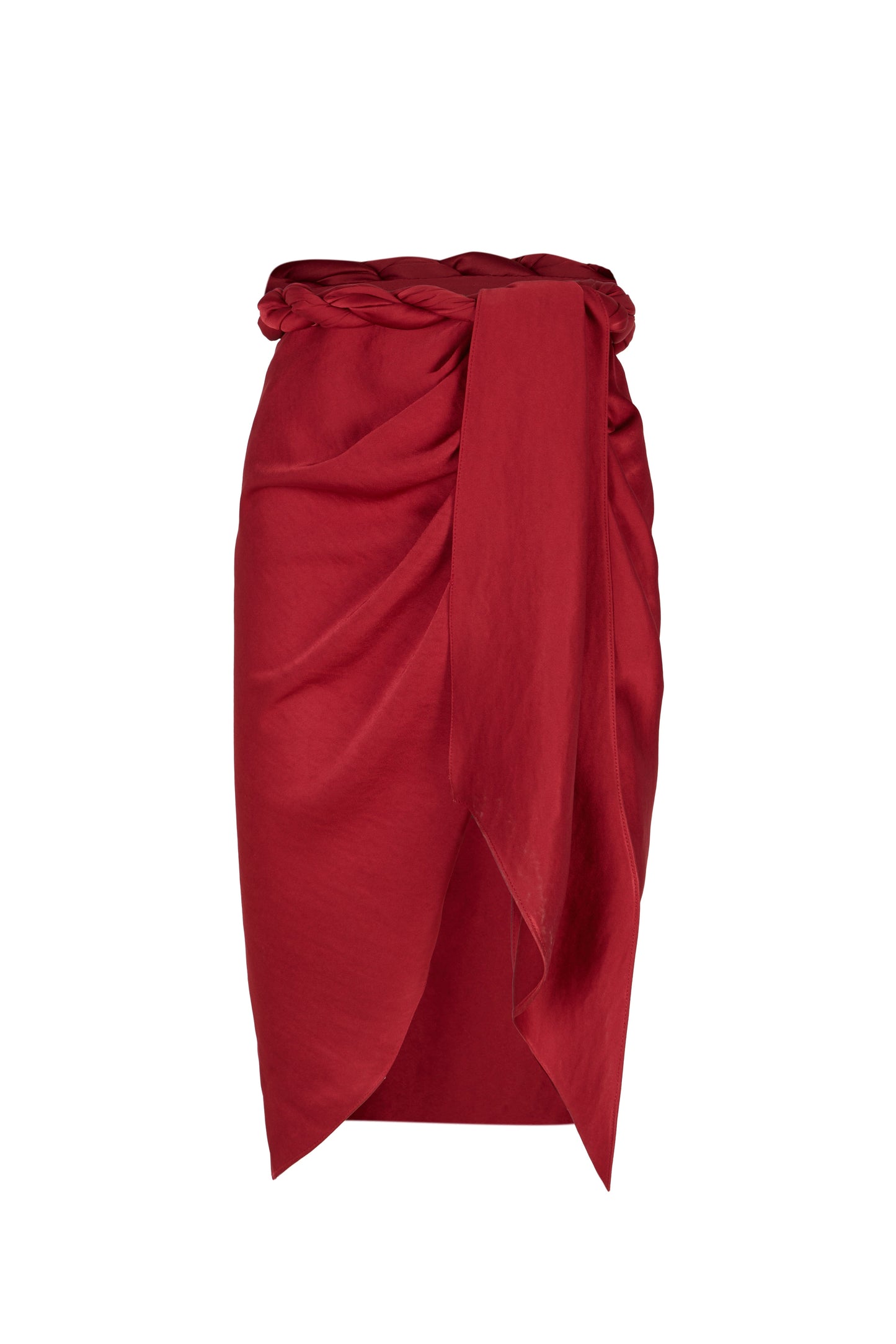 Draped Red Skirt Skirts PALOMO SPAIN 