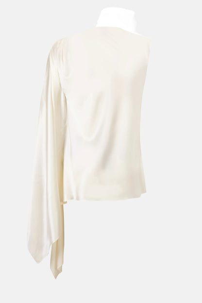 Draped White Top Shirts & Tops PALOMO SPAIN 