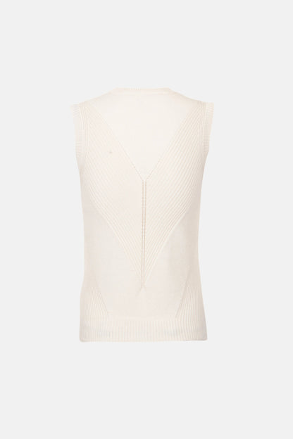 Ecru Knit Top Tops and Blouses PALOMO SPAIN 