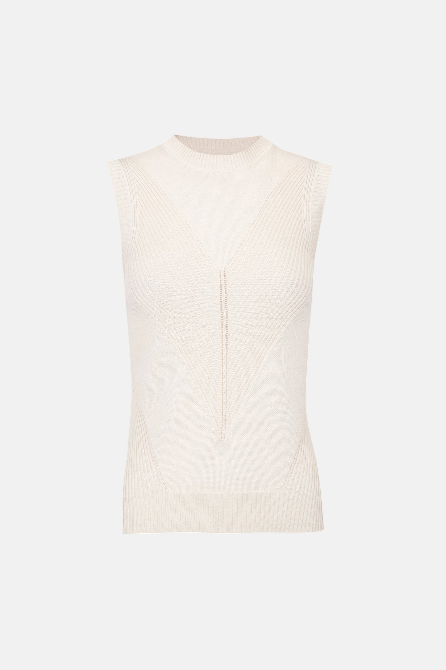 Ecru Knit Top Tops and Blouses PALOMO SPAIN 