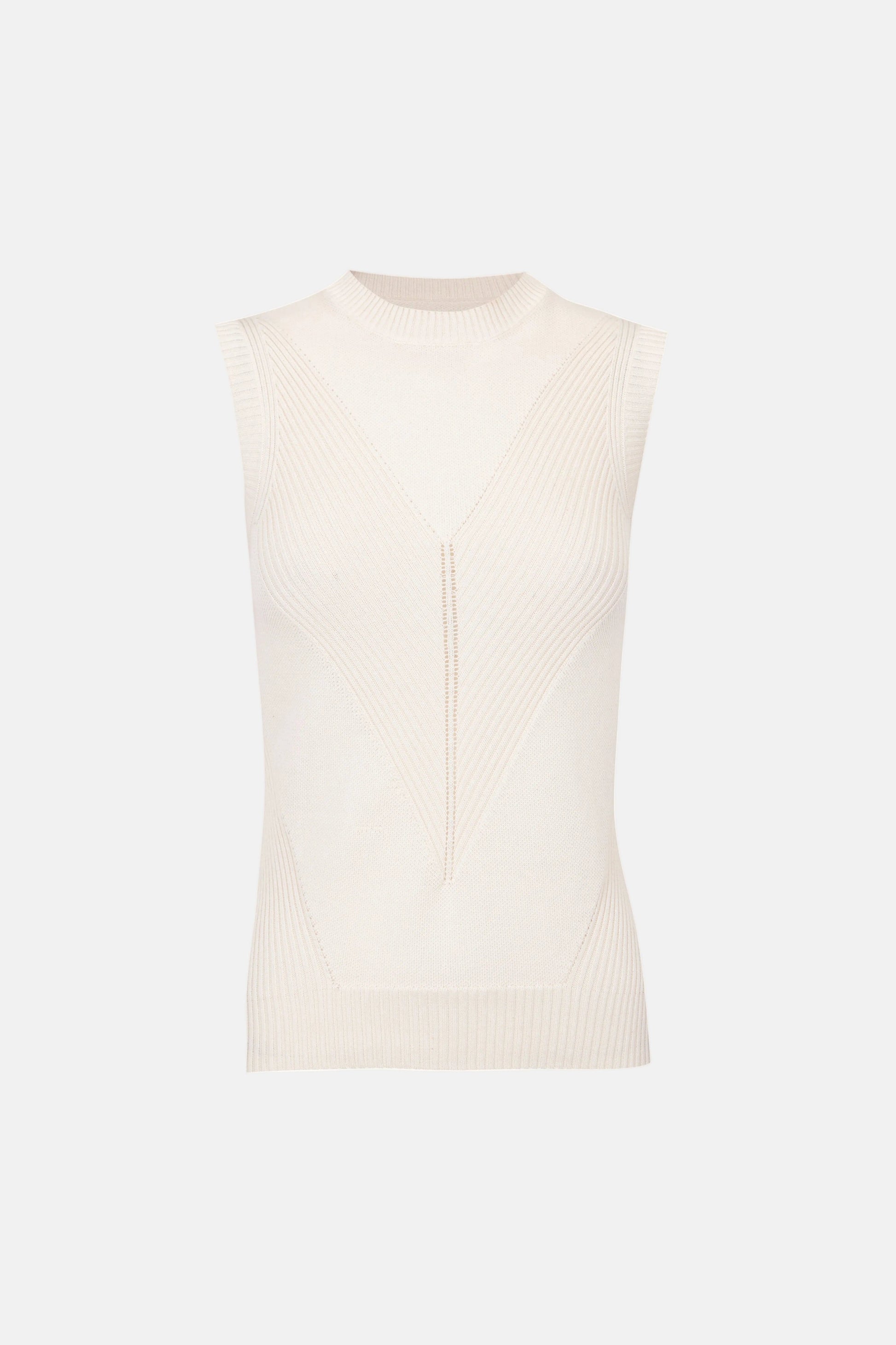 Ecru Knit Top Tops and Blouses PALOMO SPAIN 