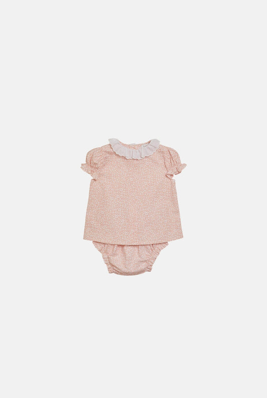 Elodie Baby Set Pink Minifloral Kids Clothing Amaia London 
