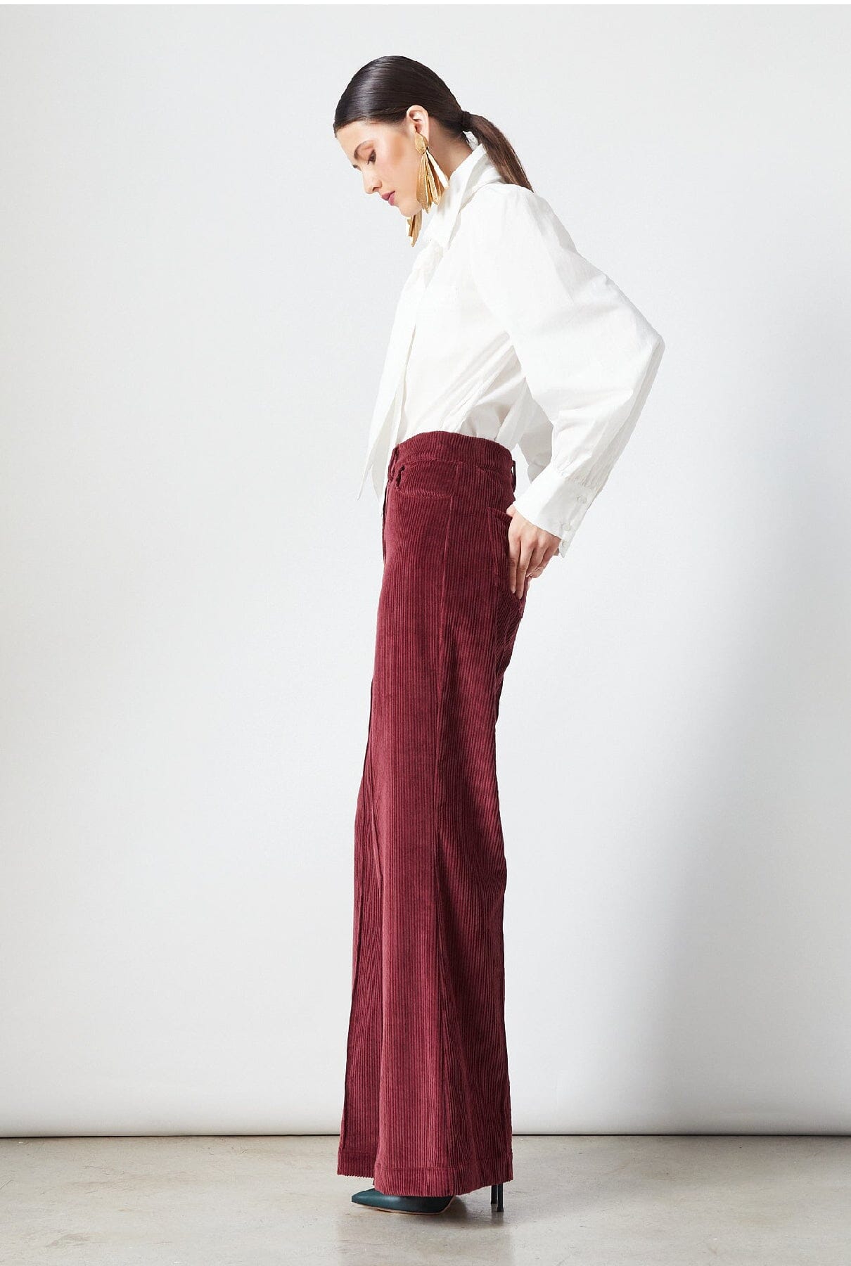 Elvis Pants Maroon Corduroy Trousers The Label Edition 