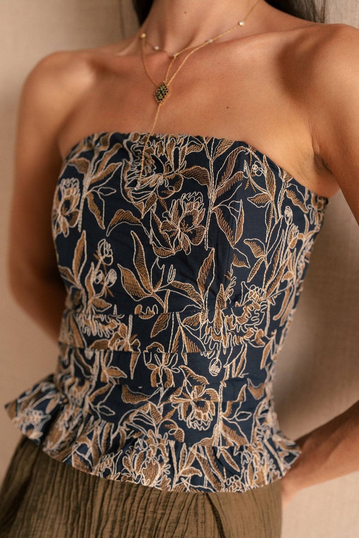 Embroidered Top Tops and Blouses Vano Studio 