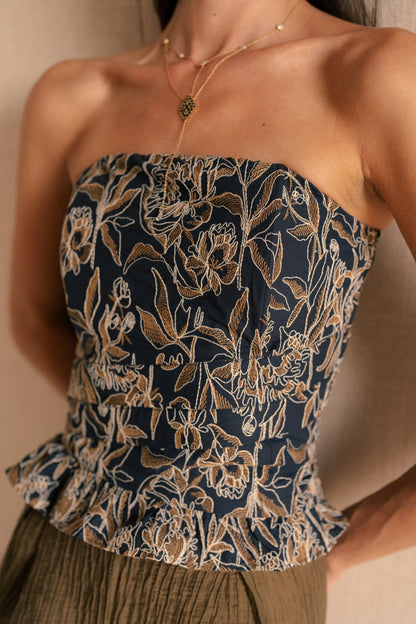 Embroidered Top Tops and Blouses Vano Studio 