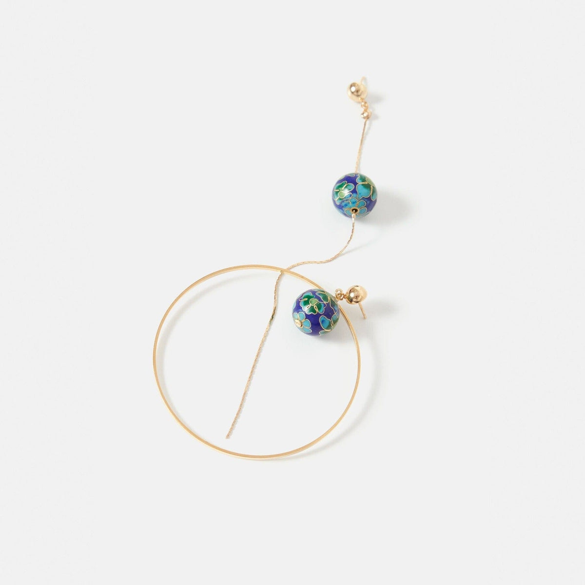 Emilia mosaico asymmetrical blue Earrings La Morenita 