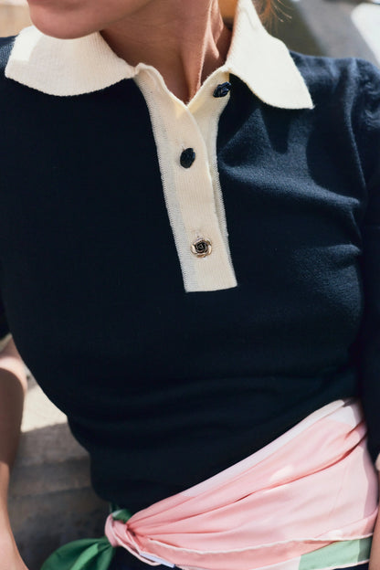 Emily Cashmere blend Polo Black Sweaters Laia Alen 