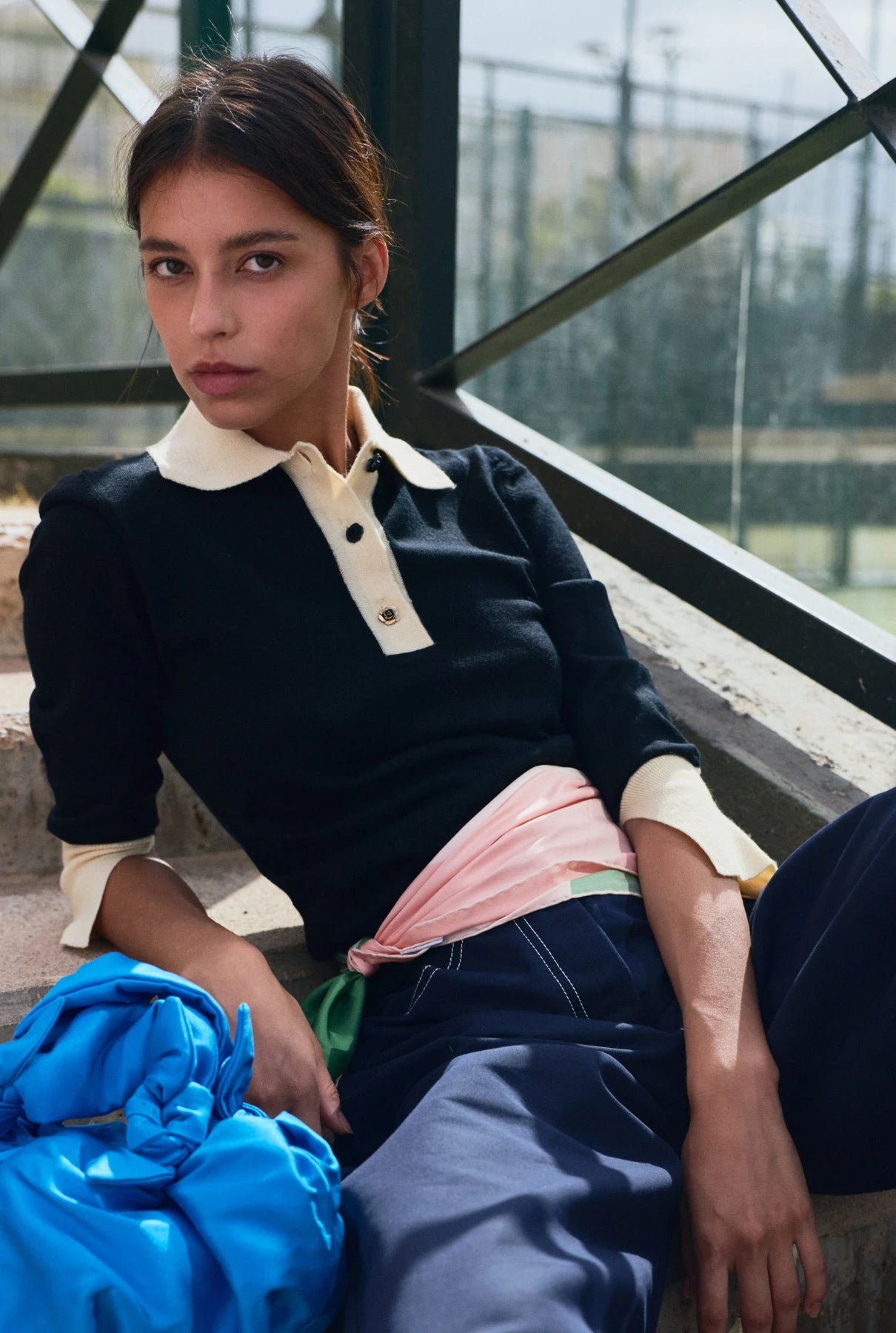 Emily Cashmere blend Polo Black Sweaters Laia Alen 