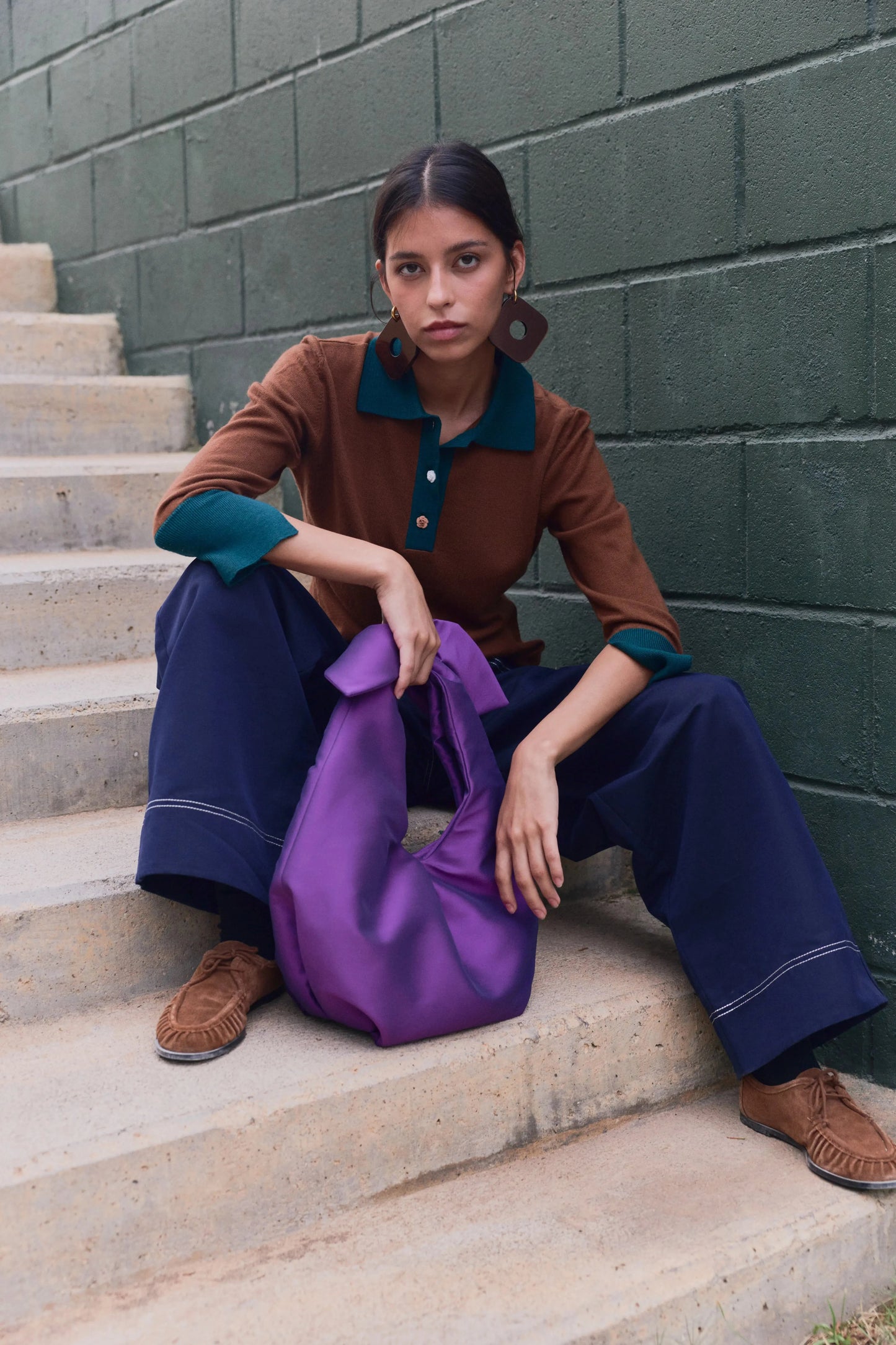 Emily Cashmere blend Polo Brown Sweaters Laia Alen 