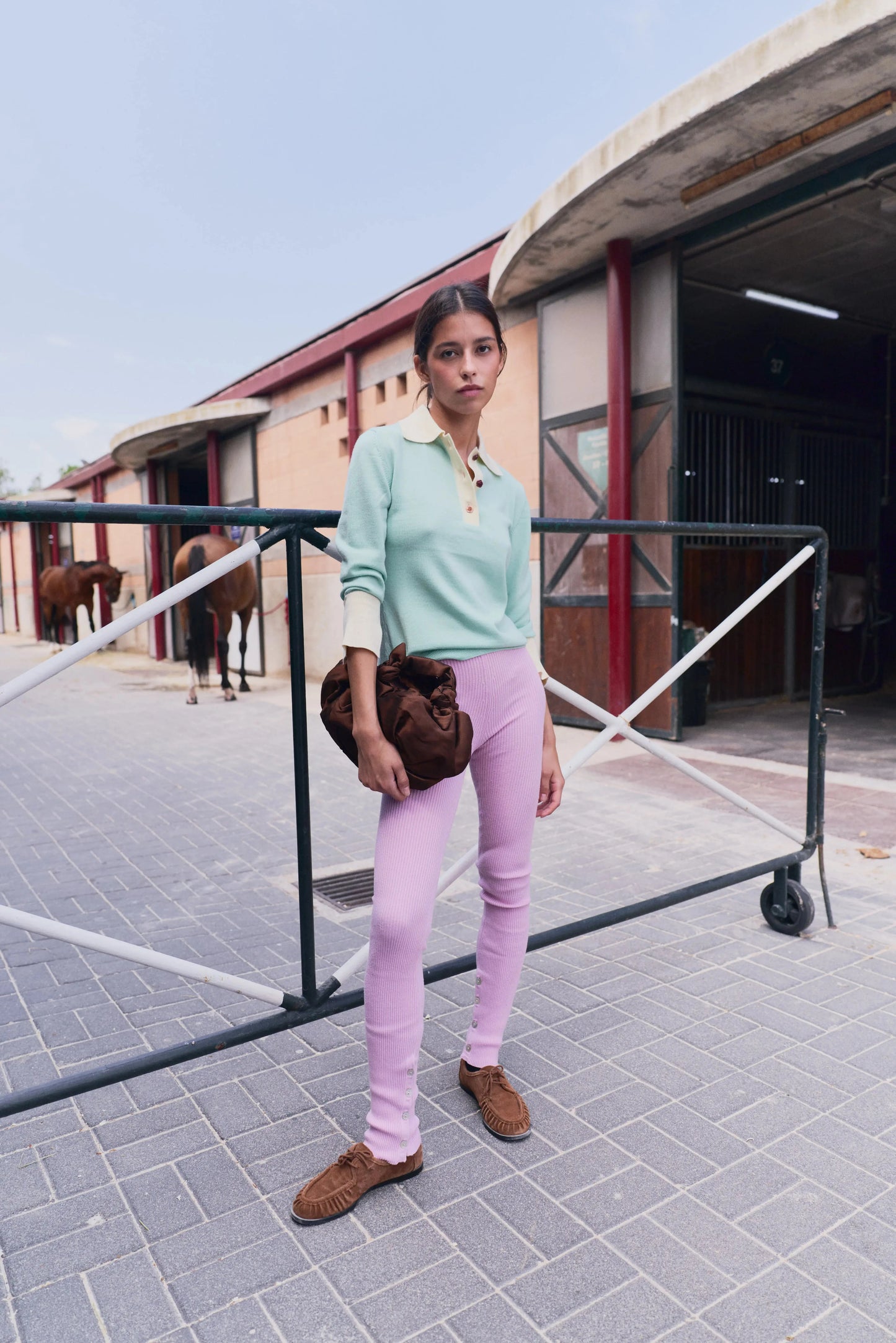 Emily Cashmere blend Polo Mint Green Sweaters Laia Alen 