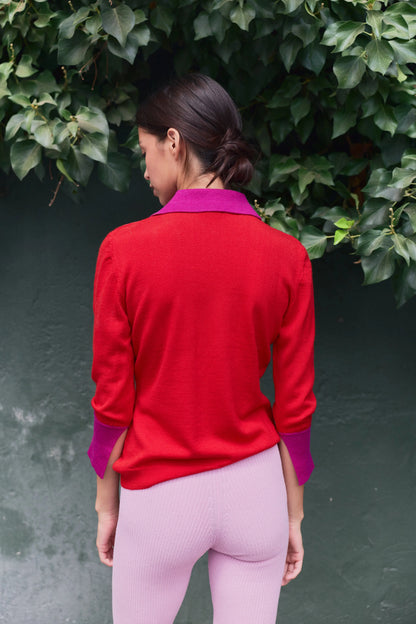 Emily Cashmere blend Polo Red Sweaters Laia Alen 