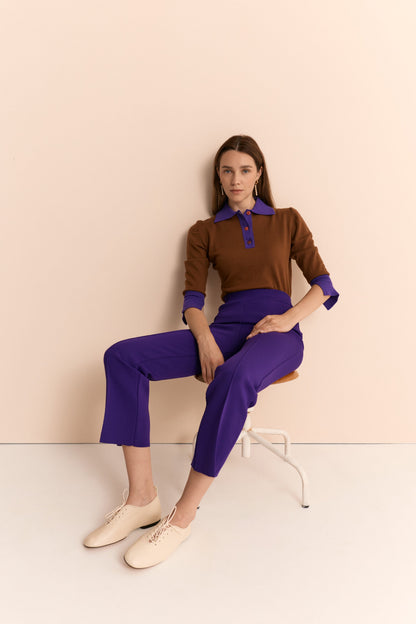 Emily Cashmere Polo Brown Shirts & blouses Laia Alen 