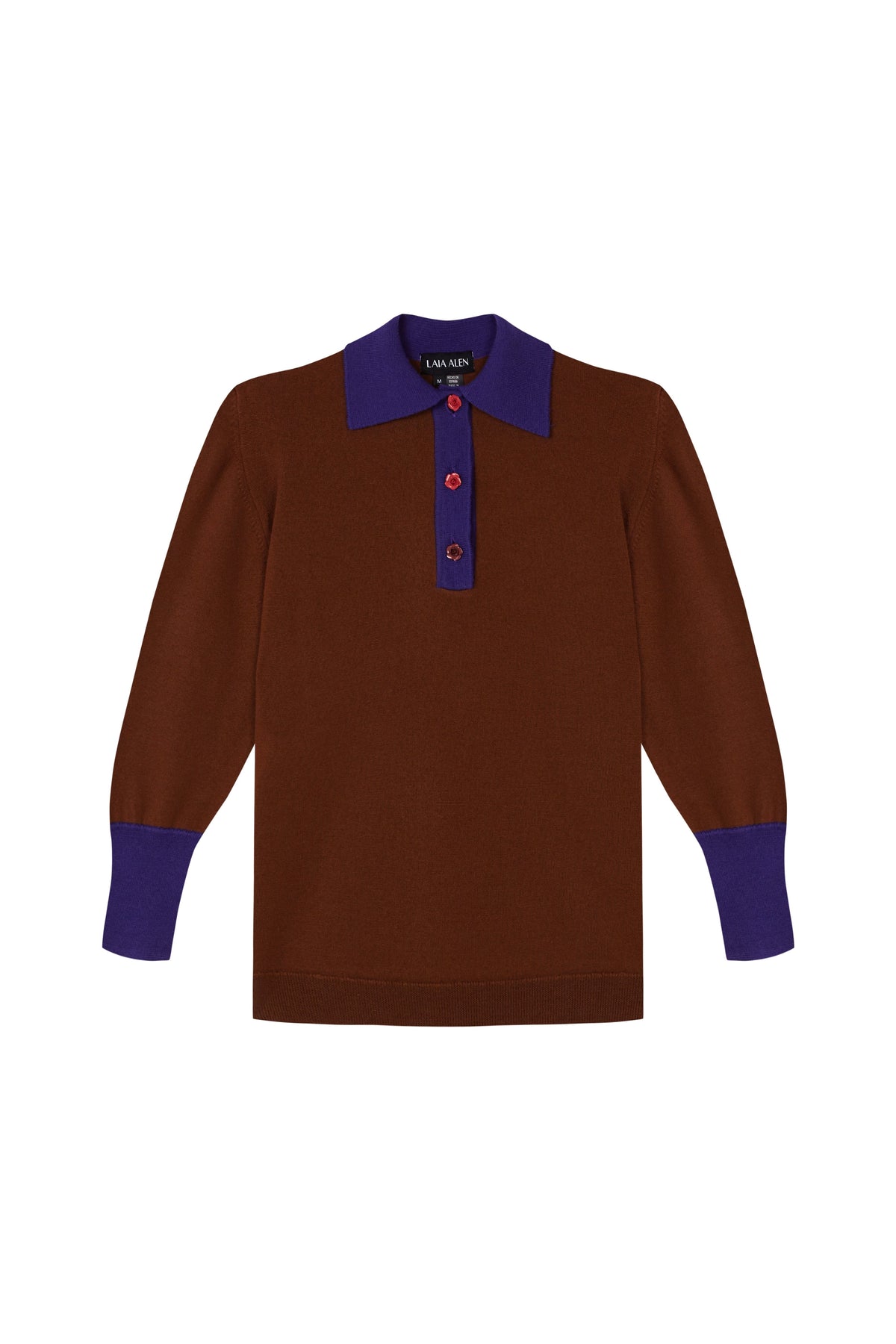 Emily Cashmere Polo Brown Sweaters Laia Alen 