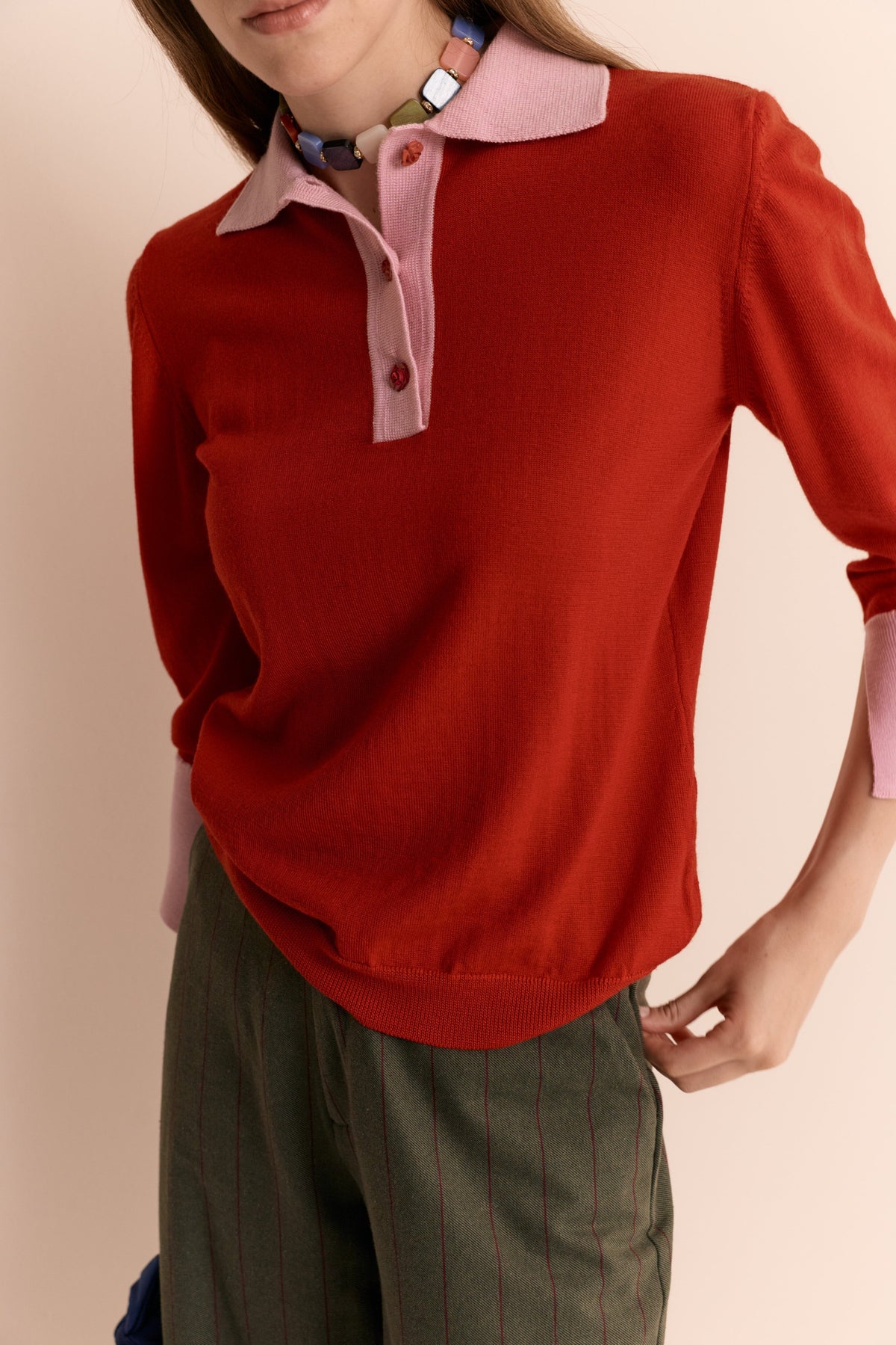 Emily Cashmere Polo Red Shirts & blouses Laia Alen 