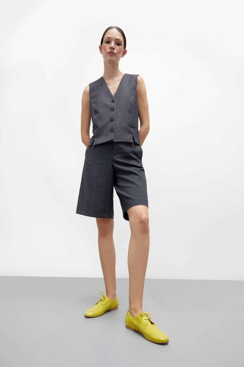 Emma Oxford Flats in Lime Patent Leather Emma AUGUSTA 