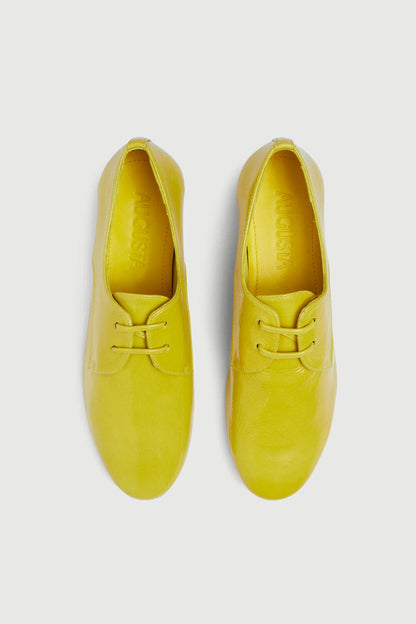 Emma Oxford Flats in Lime Patent Leather Emma AUGUSTA 