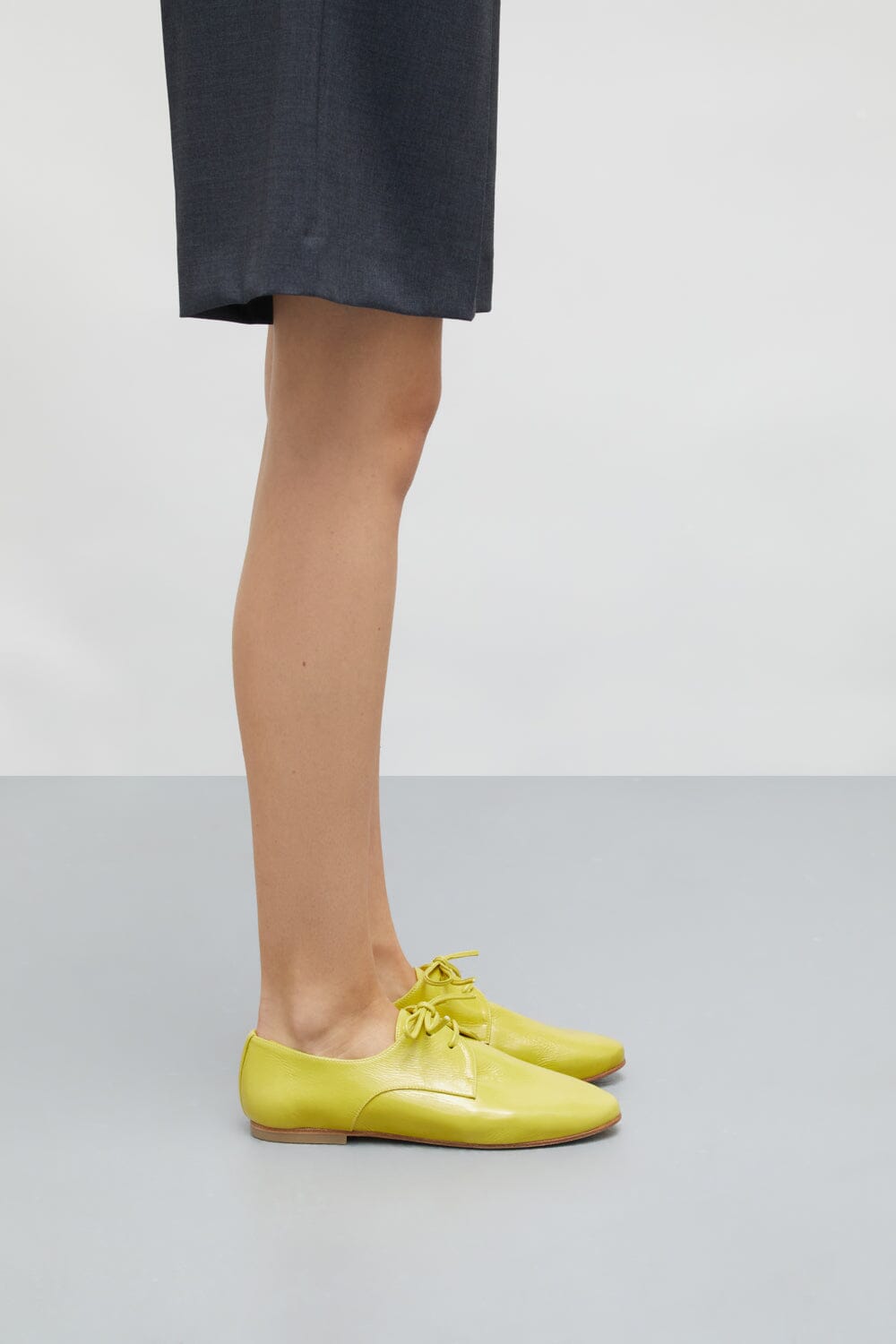 Emma Oxford Flats in Lime Patent Leather Emma AUGUSTA 