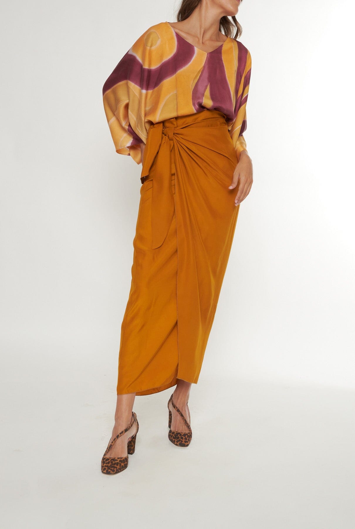 Eva Skirt Ochre Skirts Atelier Aletheia 