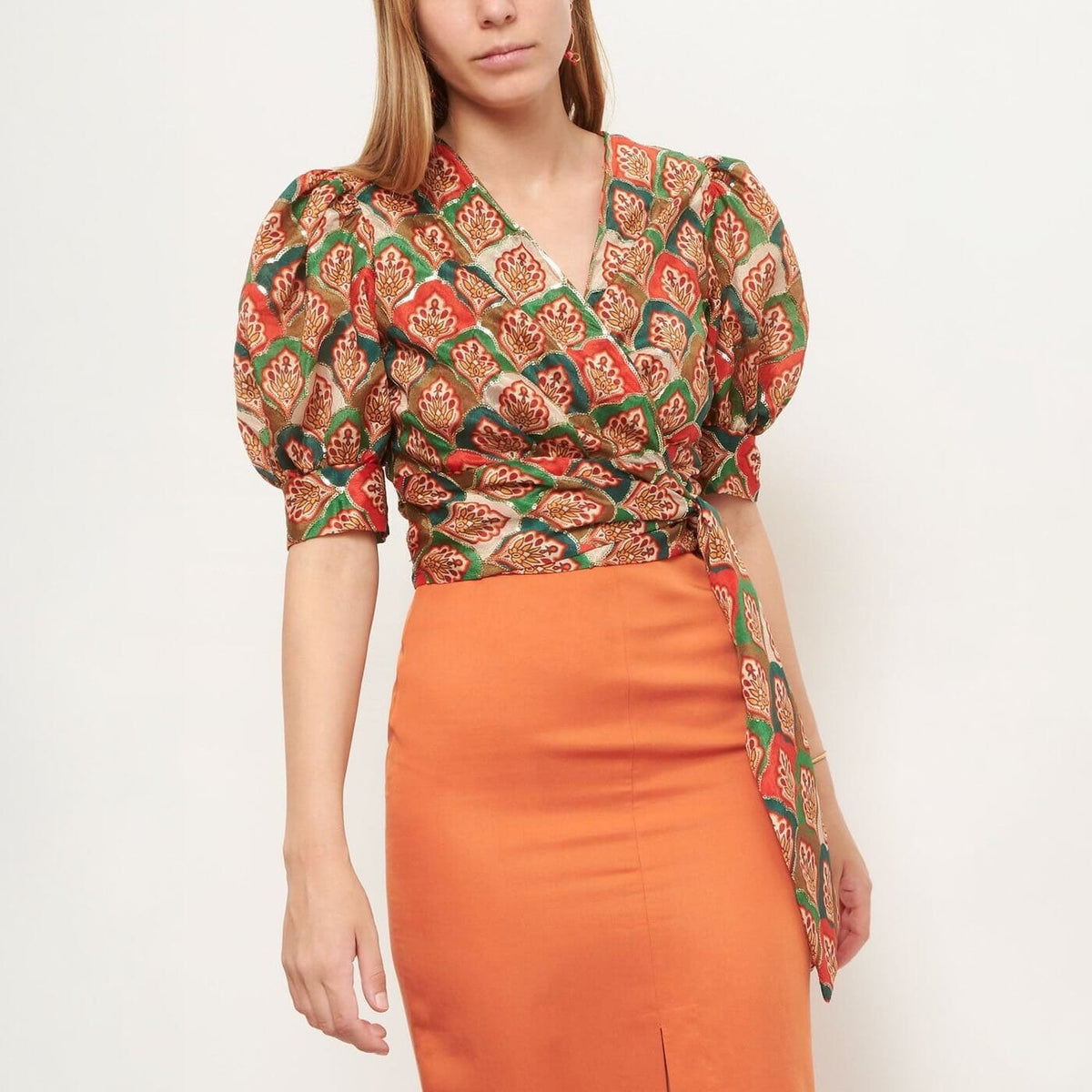 Ezio green blouse. Pre-Order Shirts & blouses Leyre Doueil 