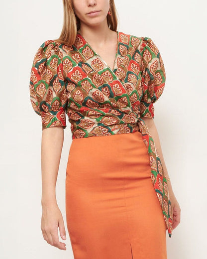 Ezio green blouse. Pre-Order Shirts & blouses Leyre Doueil 