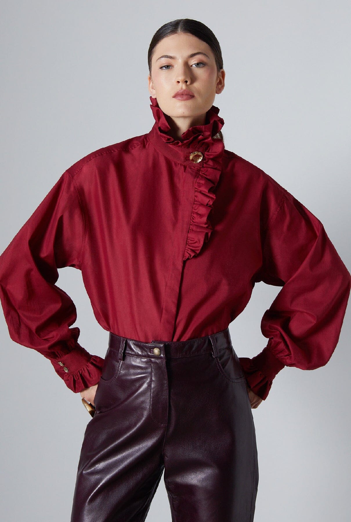 Ezra Shirt Garnet Shirts & blouses The Label Edition 