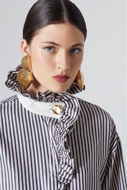 Ezra Shirt Royal Navy Shirts & blouses The Label Edition 