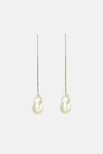 THE MOON PEARL EARRINGS - VERMEIL