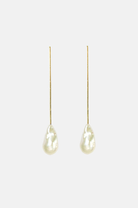 THE MOON PEARL EARRINGS - VERMEIL