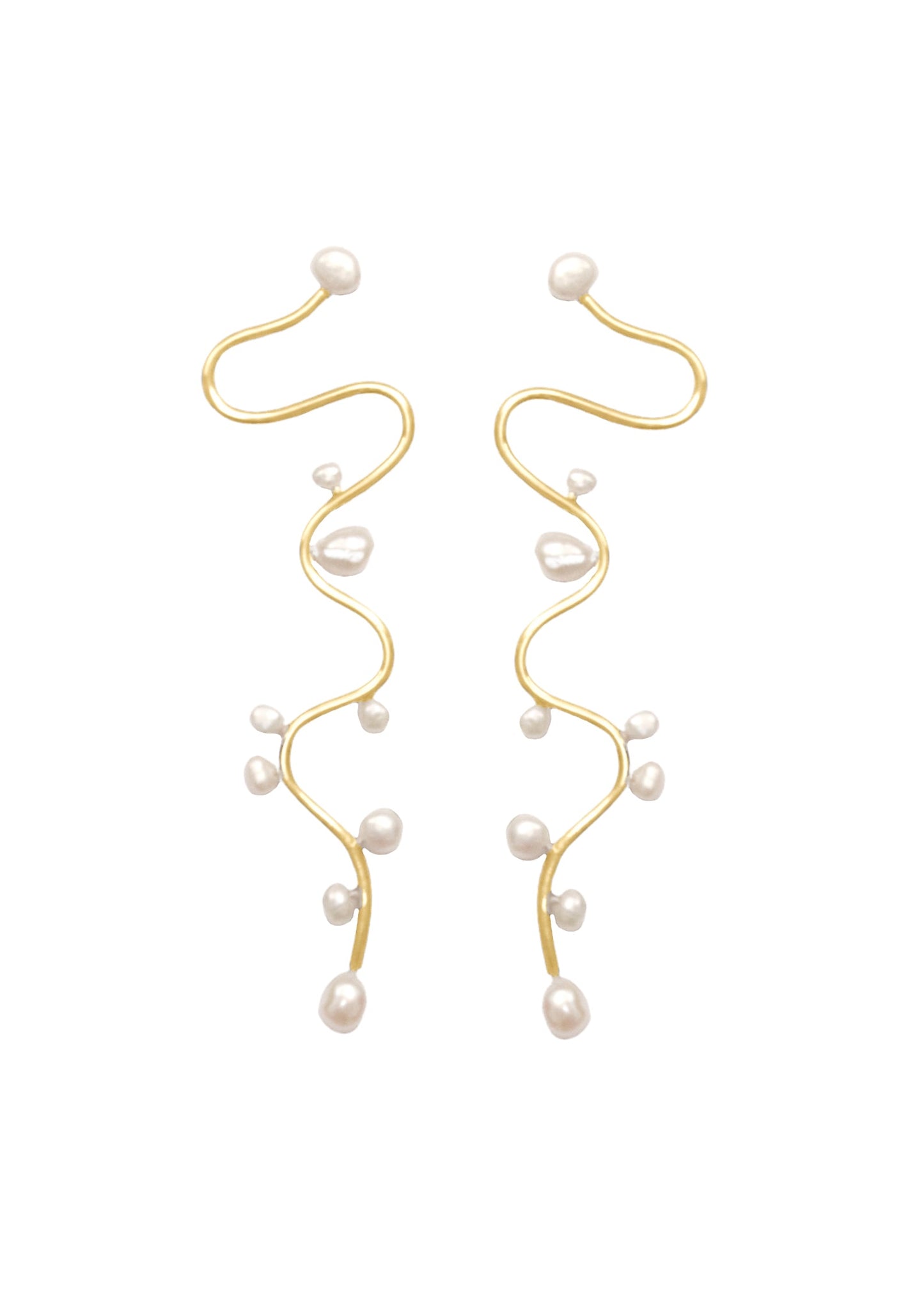 THE RIVER PEARL EARRINGS - VERMEIL