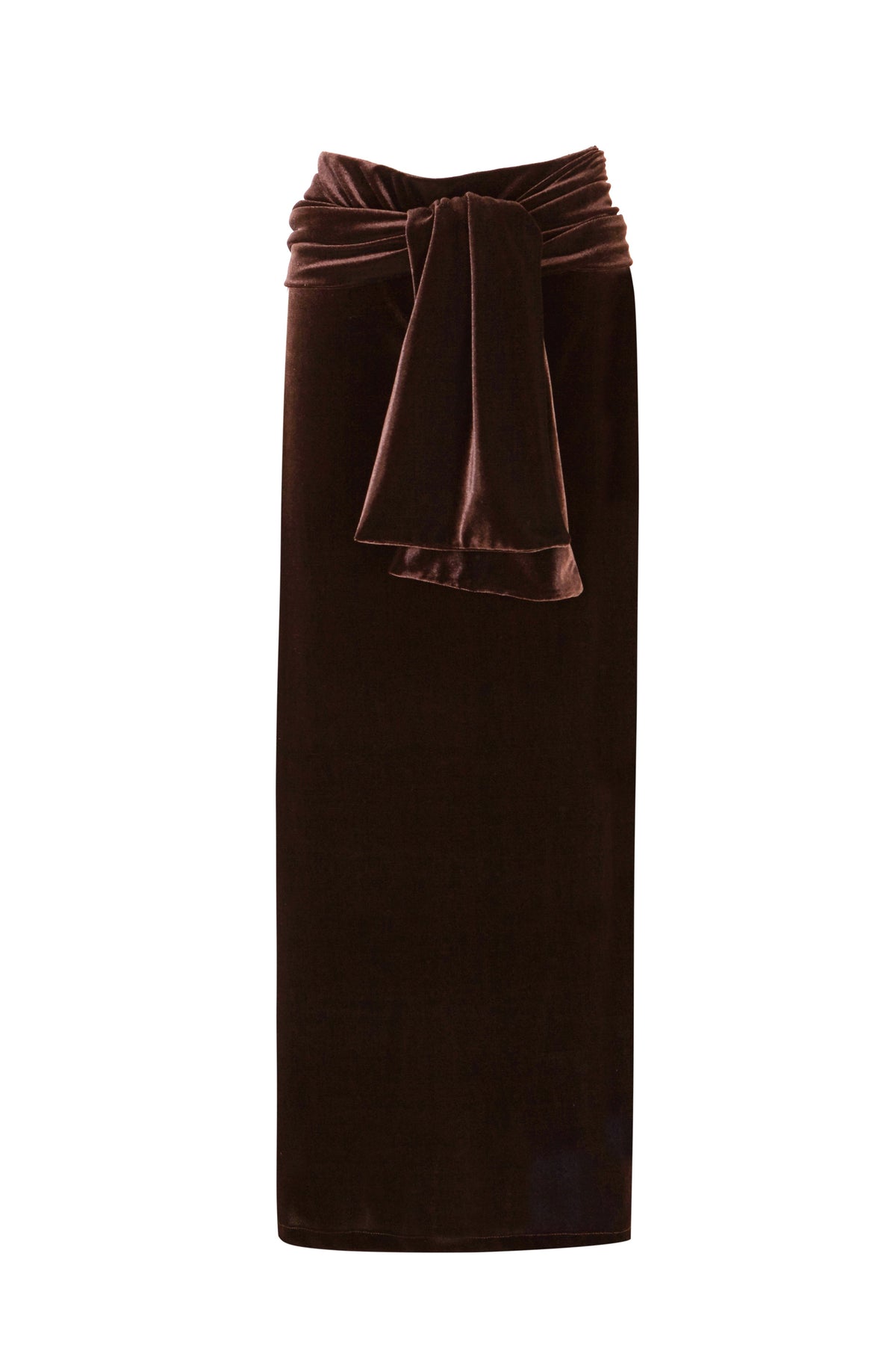 Fajín Brown Velvet Skirt Skirts Elisa Cortés 