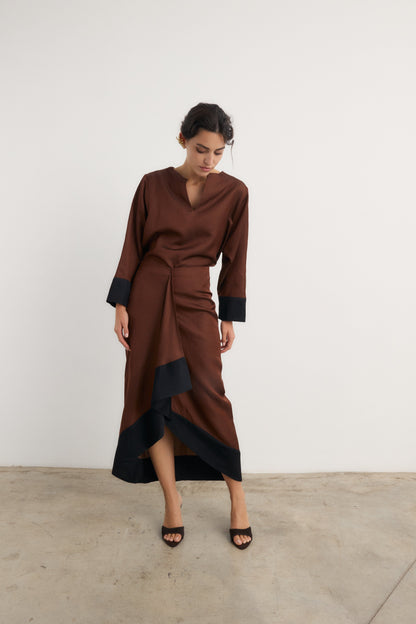 Falda Ada marrón Galcon Studio 