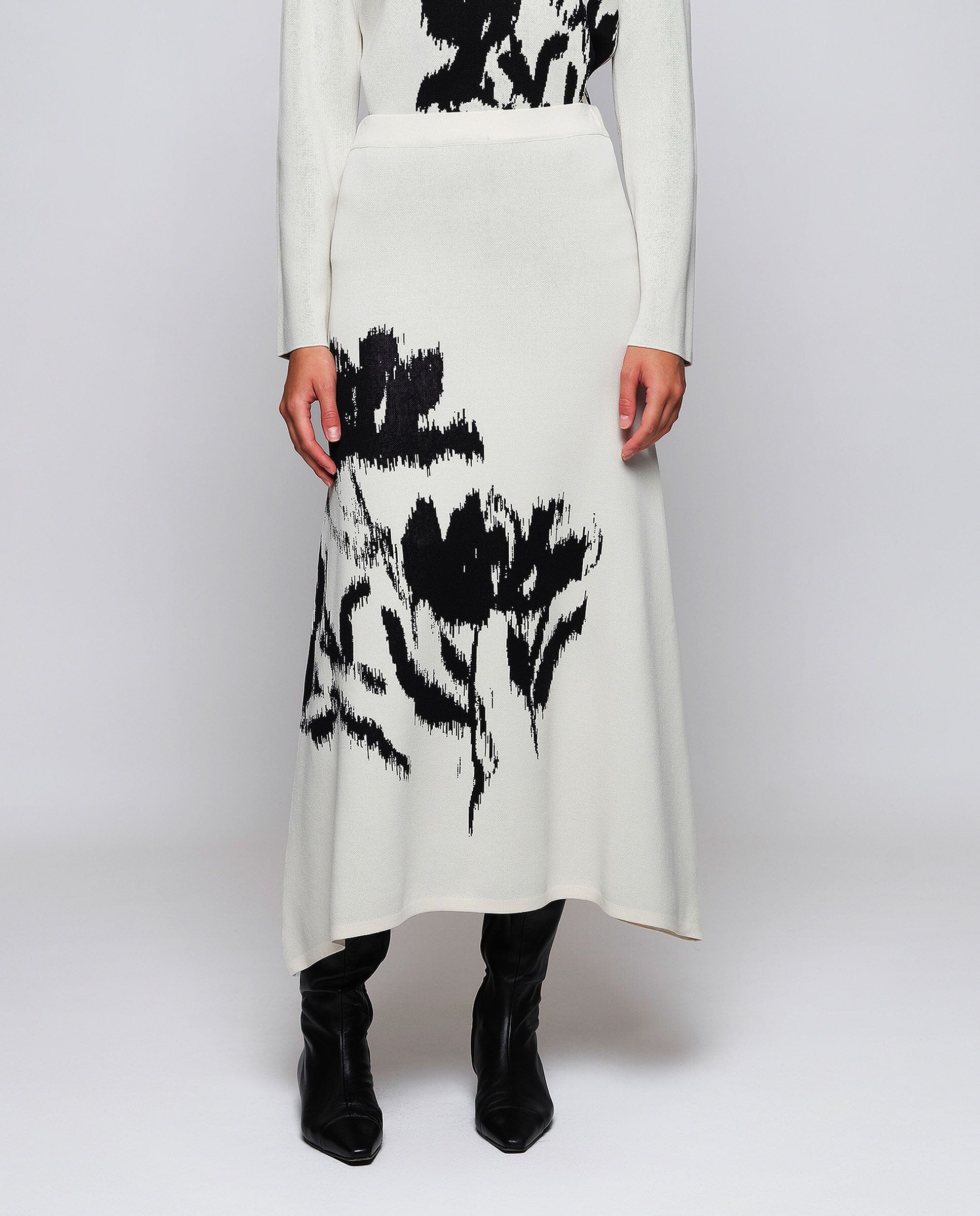 Falda blanca de punto jacquard Skirts Mirto XS / 1 