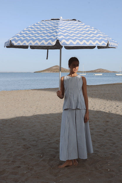 Falda Calma Multirrayas Azul Skirts IPA BRAND 