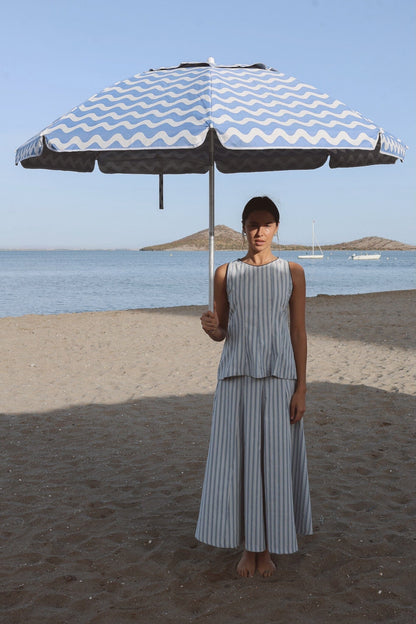 Falda Calma Multirrayas Azul Skirts IPA BRAND 