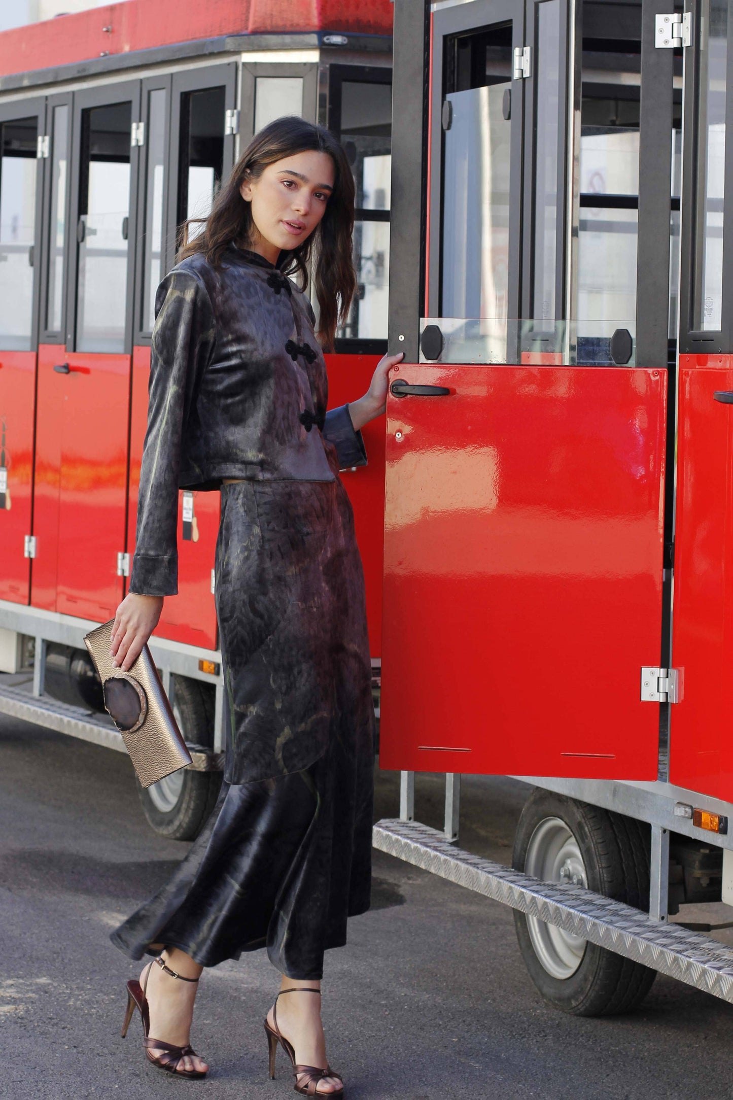 FALDA CAMELIA GRIS Skirts Elisa Cortés 