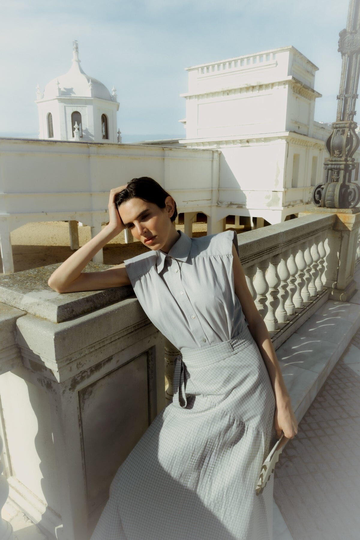 Falda Carlota Cuadros Verde Neutro Skirts Julise Magon 